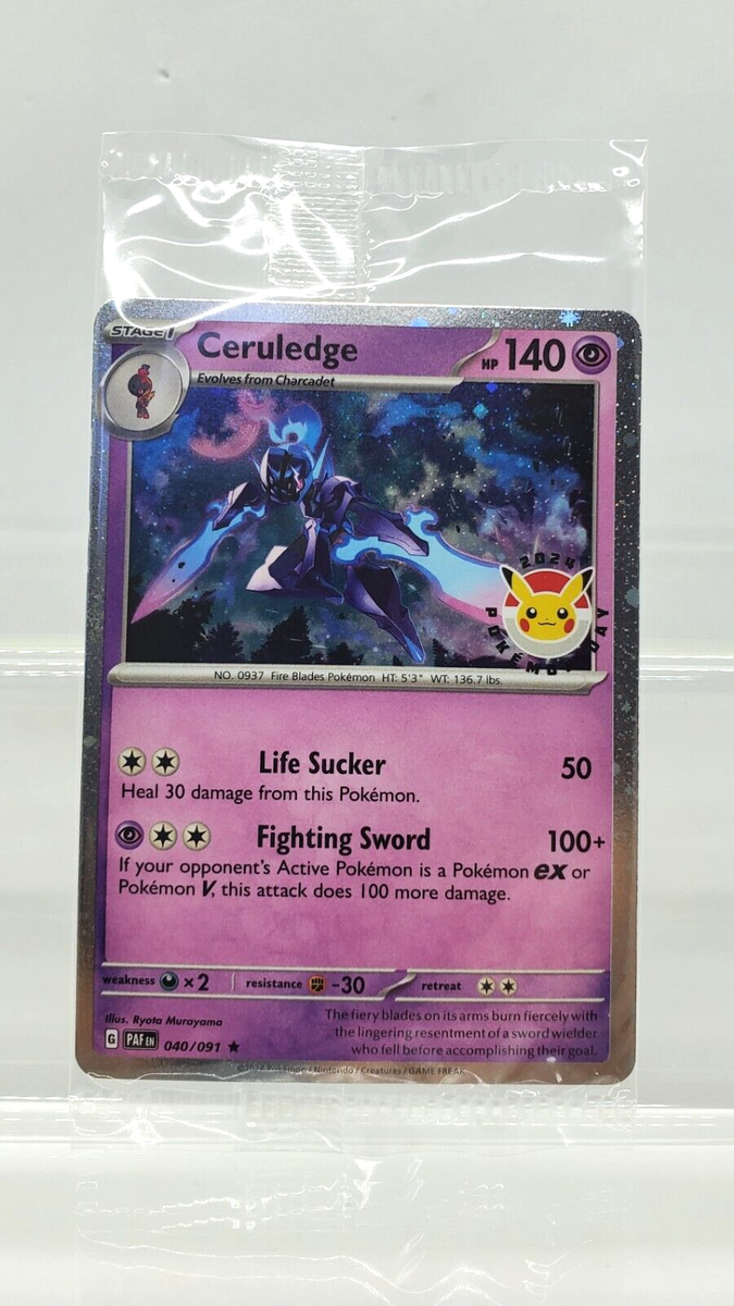 Ceruledge - (Pokemon Day 2024) (Cosmos Holo) 040/091 Sealed Holo Promo Pokemon