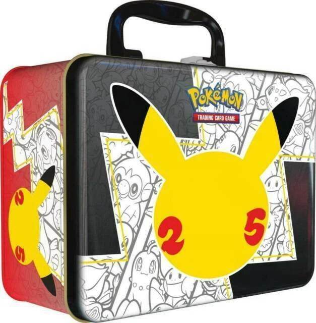 Pokemon 25th Anniversary Celebrations Collectors Chest Lunch Tin - New/Sealed