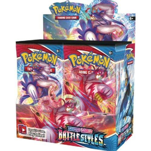 POKEMON TCG Sword & Shield Battle Styles Booster Box  Channel the power of Pokemon V like Mimikyu V, Tyranitar V, Empoleon V, and more. You’ll also find a handful of Pokemon VMAX, including Gigantamax Urshifu in both Single Strike and Rapid Strike styles! Unleash epicness with the Sword & Shield Battle Styles expansion
