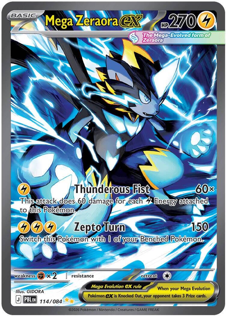 Mega Zeraora EX 114/084 SIR Pokemon Pitch Black English