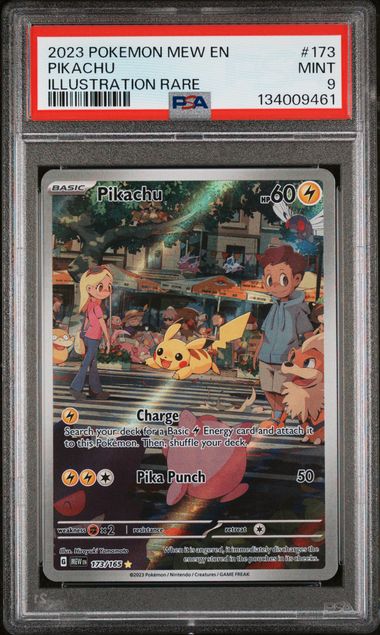 PSA 9 2023 POKEMON MEW EN-151 #173 PIKACHU ILLUSTRATION RARE
