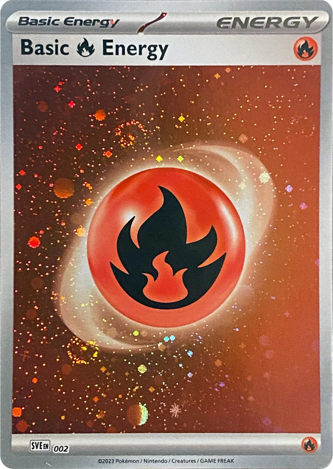 Basic Fire Energy (Cosmos Holo) (002) ( SV: Scarlet & Violet