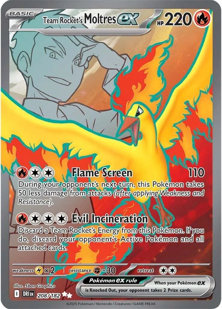 Team Rocket's Moltres ex 208/182 SV: Destined Rivals
