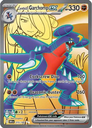 Cynthia&#39;s Garchomp ex - 215/182 215 - SV10 Destined Rivals Holofoil
