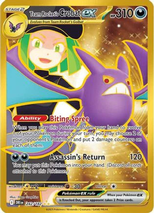 Team Rocket&#39;s Crobat ex - 242/182 242 - SV10 Destined Rivals Holofoil