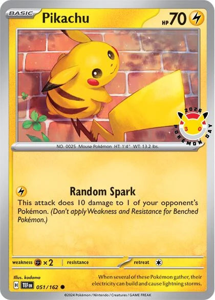 Pikachu (Pokemon Day 2026) (051/162) (Miscellaneous Cards &amp; Products)