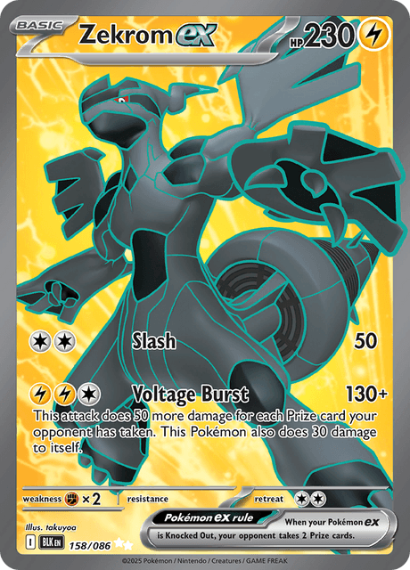 Zekrom ex 2025 Pokemon Black Bolt 158/086 Ultra Rare