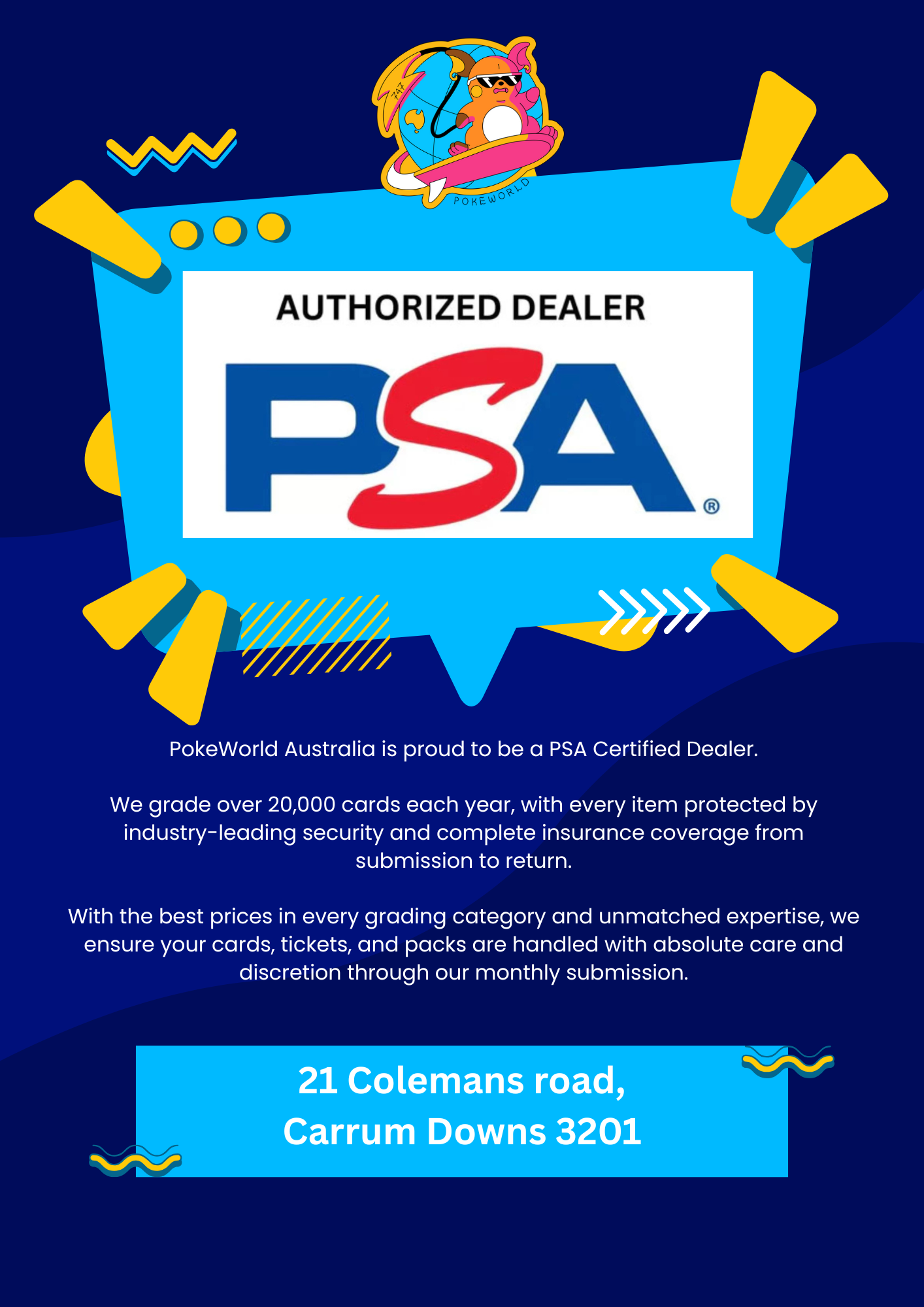 Bright blue and yellow simple weekend sale promotion flyer 1