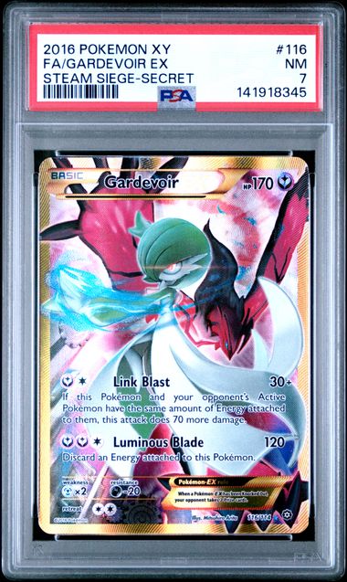 PSA 7 2016 POKEMON XY STEAM SIEGE #116 FA/GARDEVOIR EX STEAM SIEGE-SECRET
