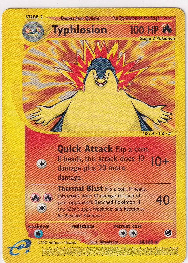 Typhlosion (64) Rare Pokemon Expedition Base Set LP-NM