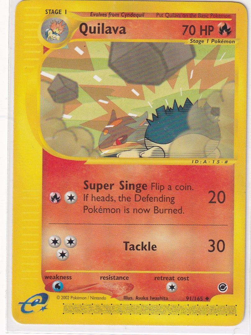 Pokemon TCG Quilava 91/165 Expedition Base Set LP-NM