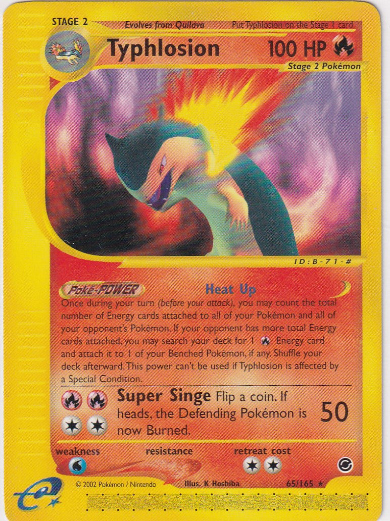 Pokémon TCG Typhlosion Expedition Base Set 65/165 Non Holo Rare NM