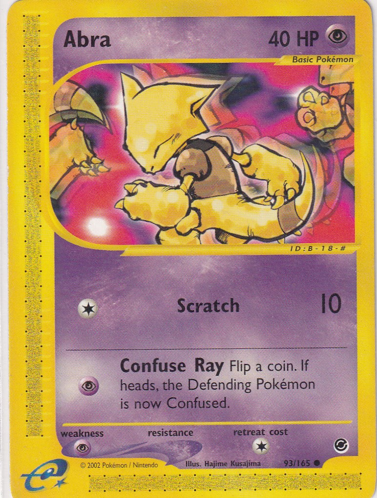 Abra 93/165 Expedition Base Set Pokemon English Card LP-NM