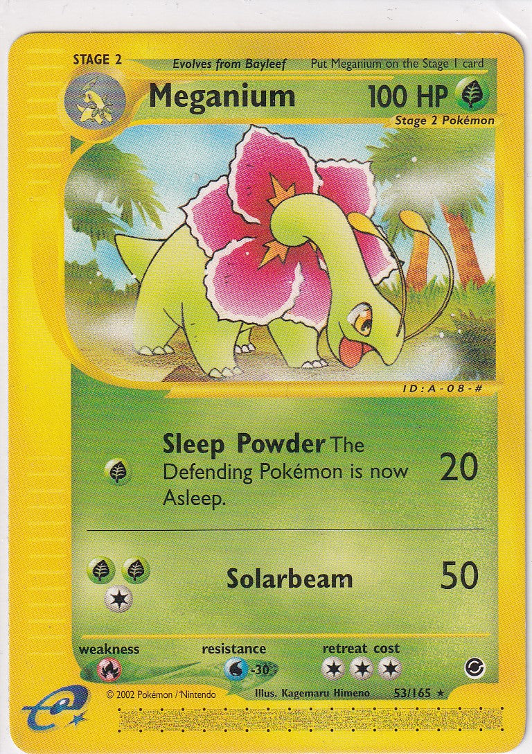 Meganium 53/165 Rare Expedition E Series - Pokemon Card LP / NM