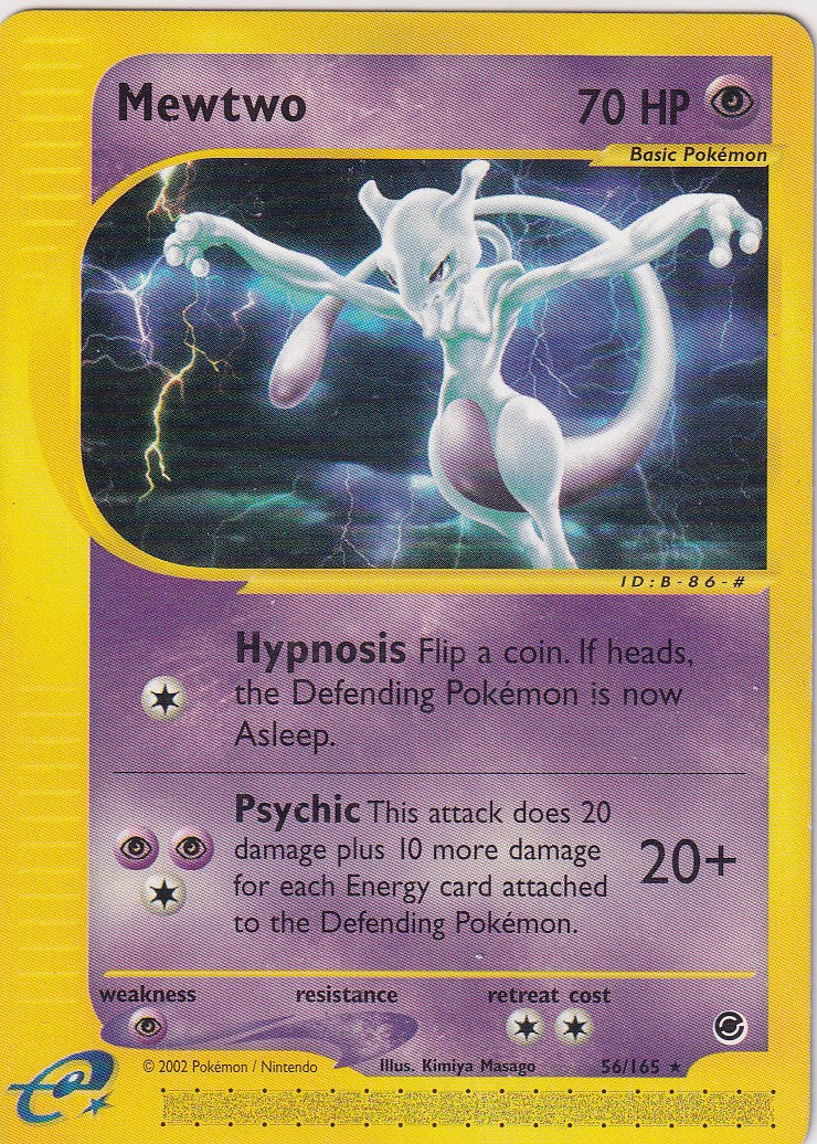 MEWTWO 56/165 Expedition NON-HOLO RARE E-Reader Pokemon TCG card LP/NM