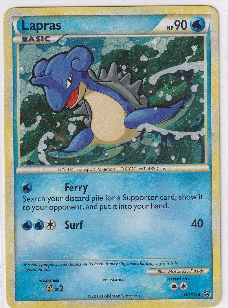 2010 Pokémon TCG Lapras (Hgss Promo 14) Undaunted Hgss14 Regular Promo LP