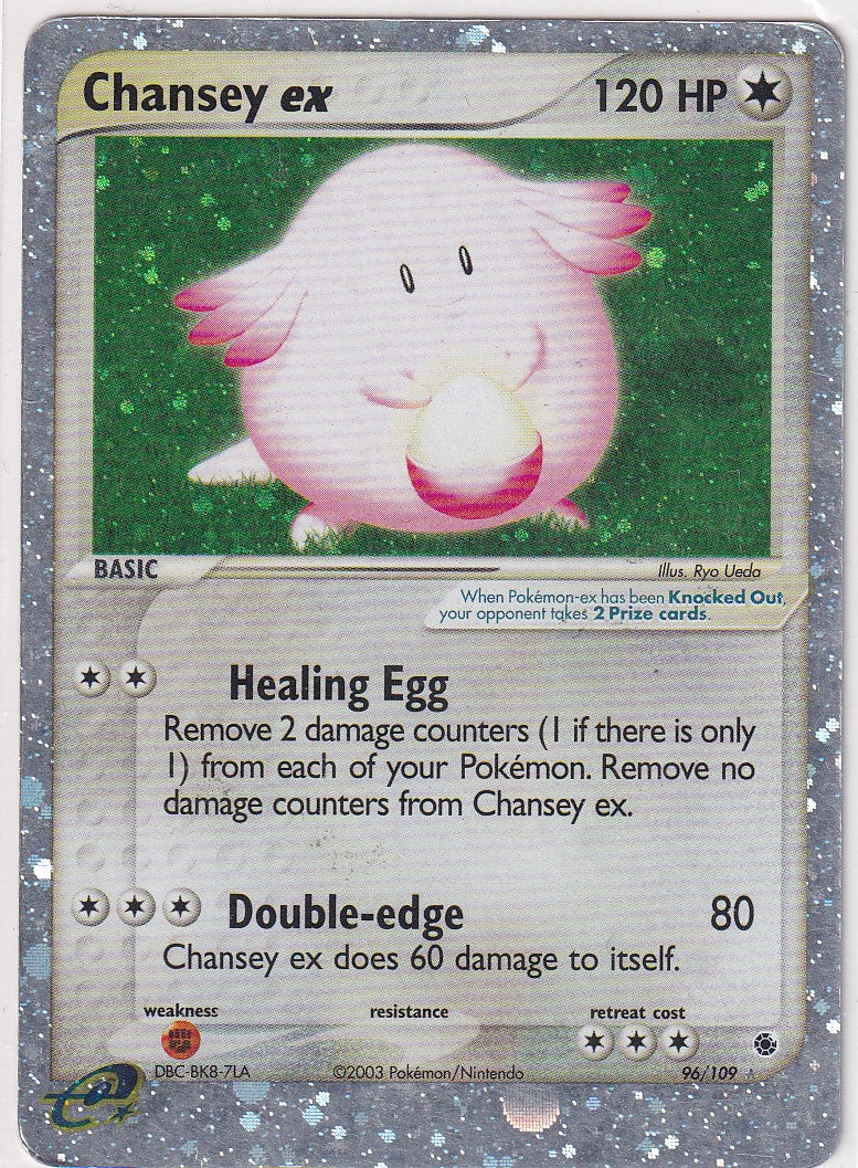 Pokemon TCG · Chansey ex 96/109 · Holo Rare · EX Ruby & Sapphire (2003) LP