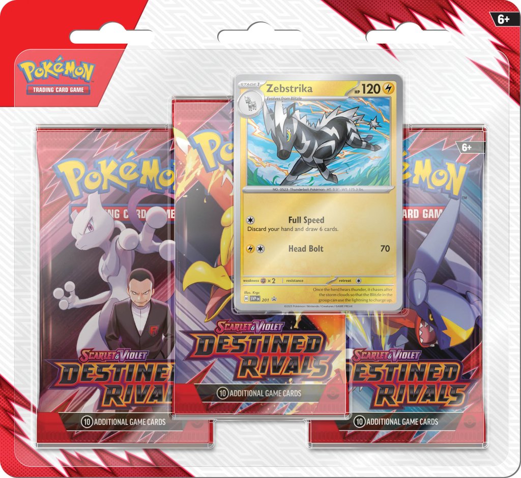 Pokemon TCG Scarlet &amp; Violet Destined Rivals Three booster blister