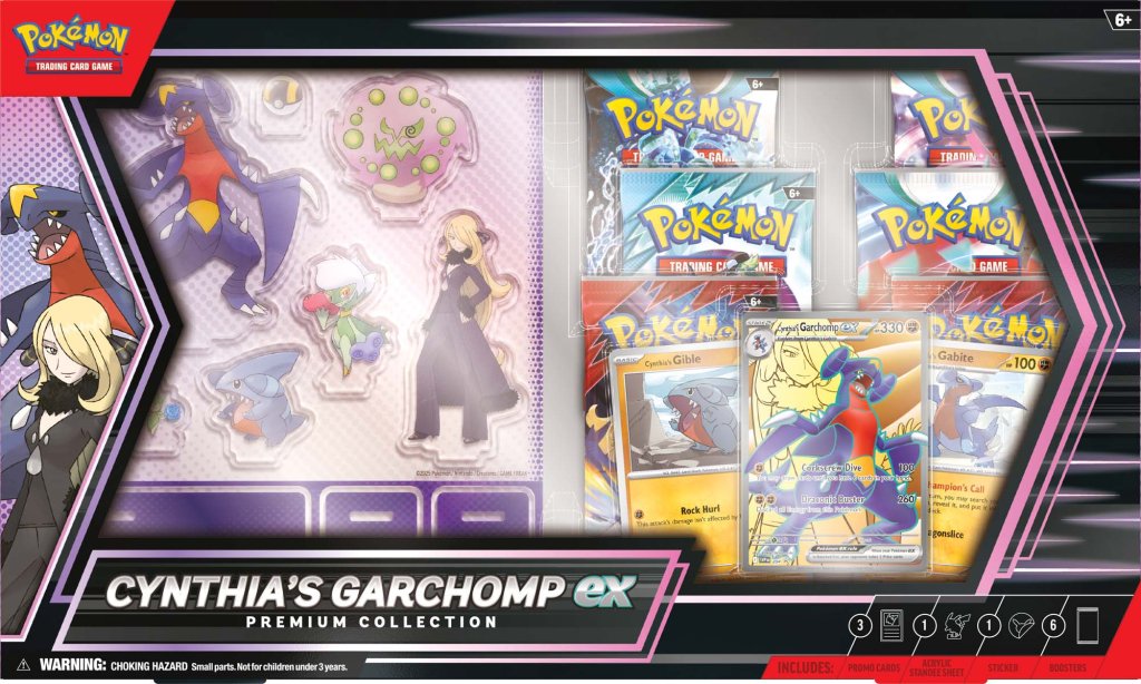 cynthia's garchomp pokemon card Amazon.com: Pokemon TCG: Cynthia's Garchomp ex Premium Collection main image 1