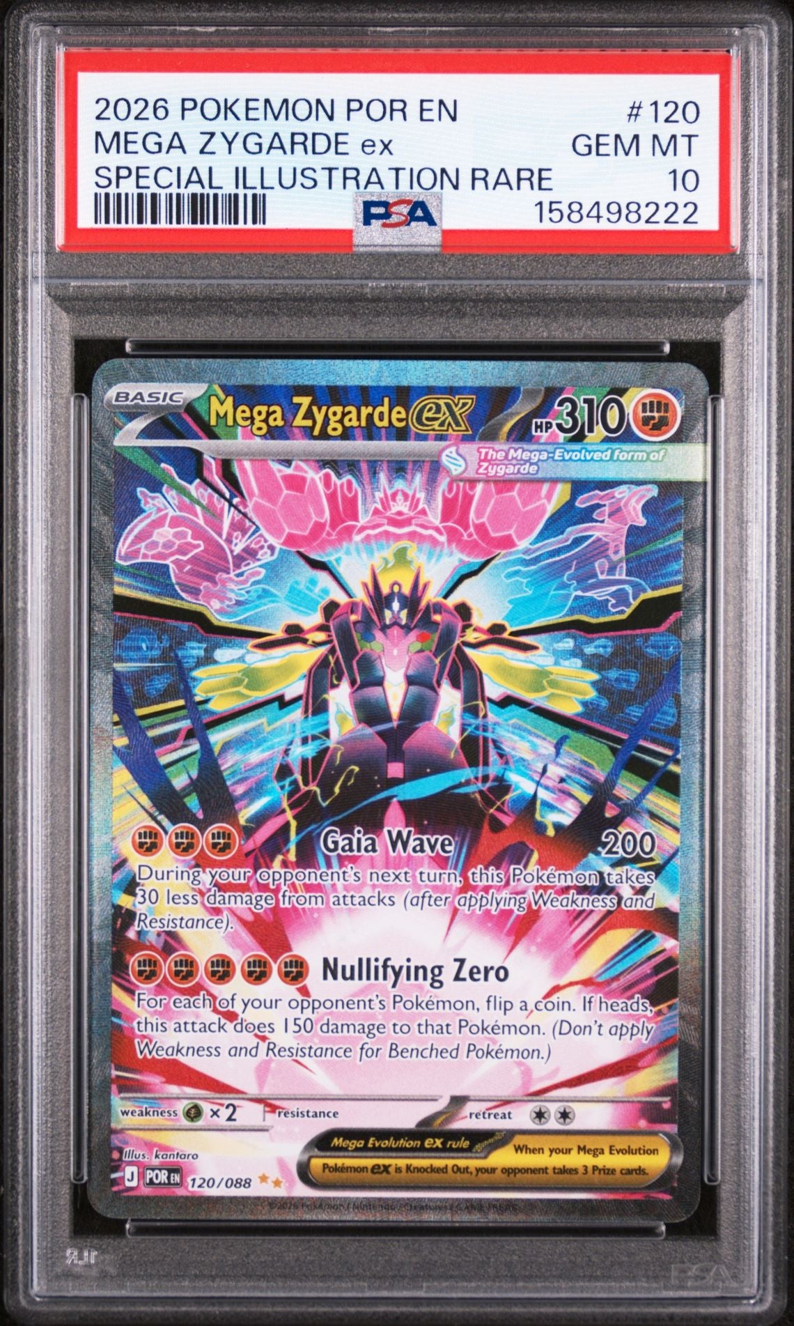 PSA 10 2026 POKEMON POR EN-PERFECT ORDER 120 MEGA ZYGARDE EX SPECIAL ILLUSTRATION RARE