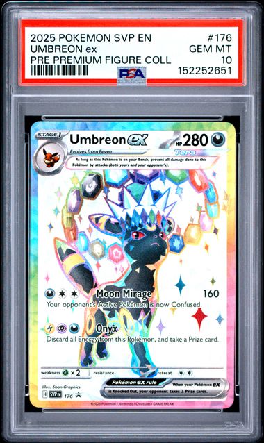 PSA 10 2025 POKEMON SVP EN-SV BLACK STAR PROMO #176 UMBREON ex PRE PREMIUM FIGURE COLL