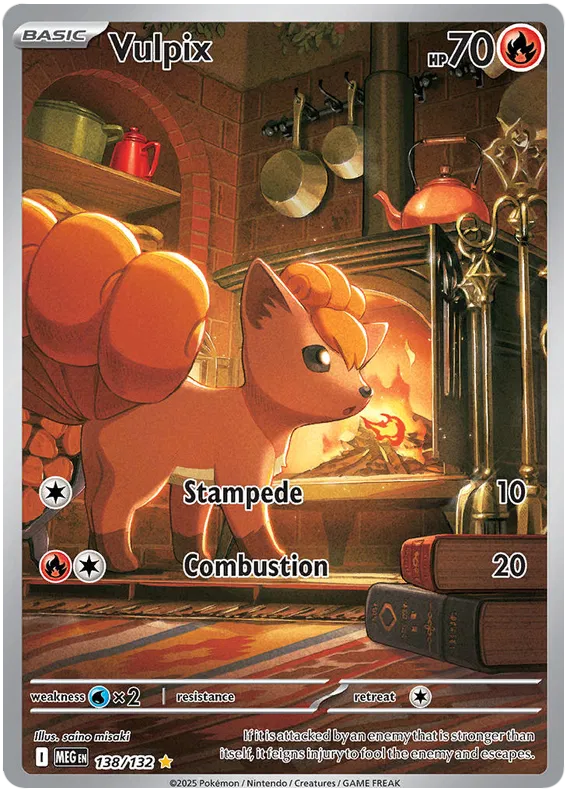 Vulpix 138/132 Mega Evolution Illustration Rare Pokémon TCG