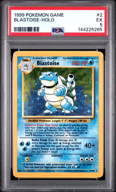 PSA 5 1999 POKEMON GAME #2 BLASTOISE-HOLO