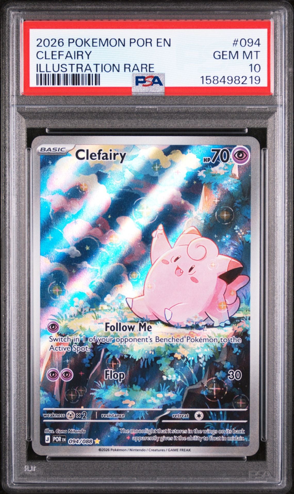 PSA 10 2026 POKEMON POR EN-PERFECT ORDER 094 CLEFAIRY ILLUSTRATION RARE