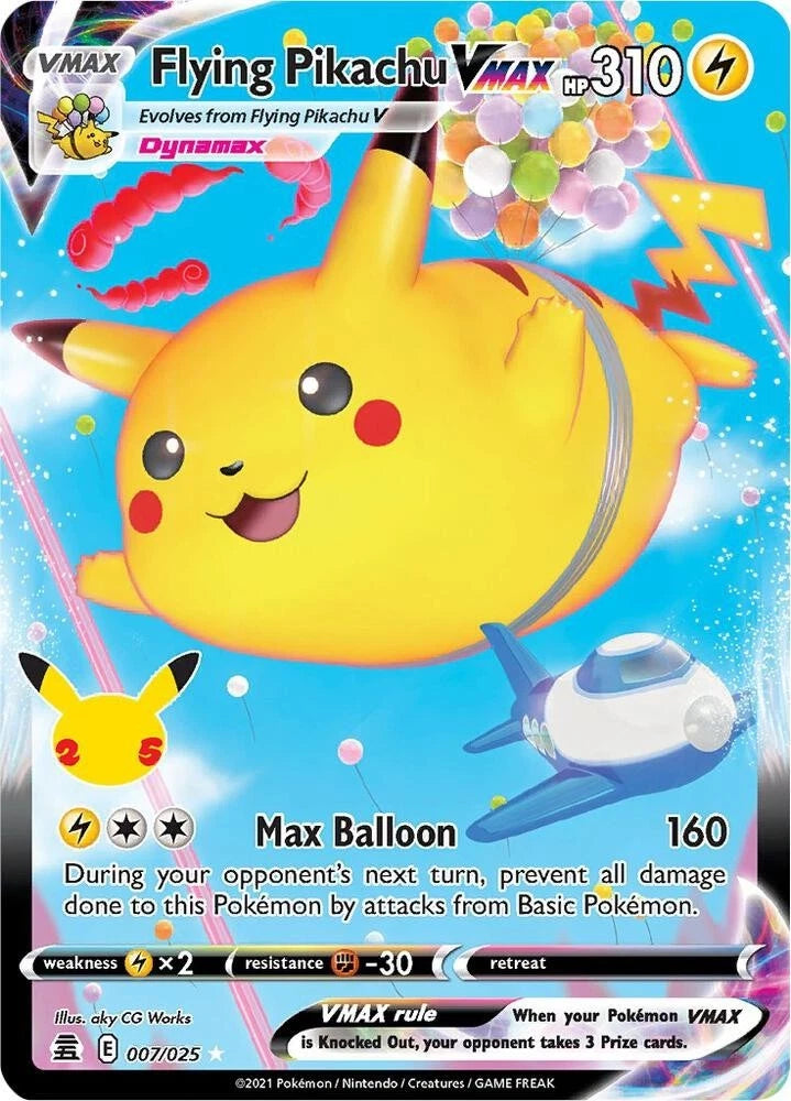 Flying Pikachu VMAX 007/025 Celebrations Pokemon TCG