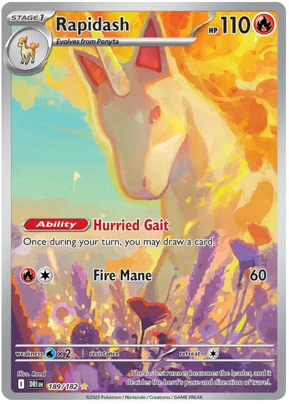 Rapidash - 189/182 189 - SV10 Destined Rivals Holofoil