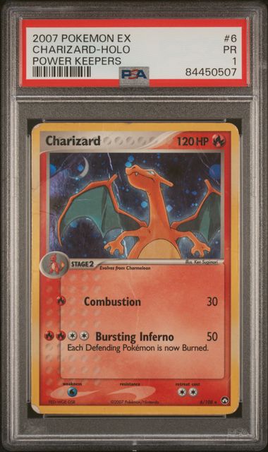 PSA 1 2007 POKEMON EX POWER KEEPERS #6 CHARIZARD-HOLO POWER KEEPERS