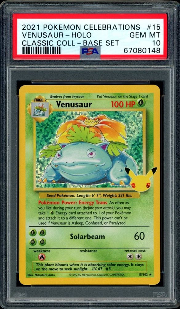 Pokemon Celebrations Venusaur Holo Classic Base Set PSA 10 Pokemon
