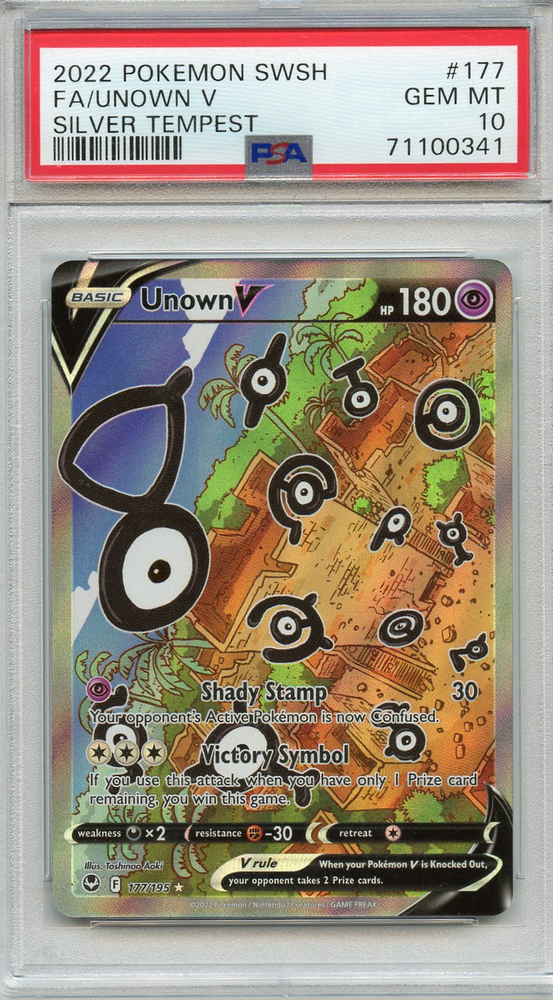 Pokemon SWSH Silver Tempest #177 Full Art Unown V Alt Art PSA 10 Gem M –  Pokemon World Australia